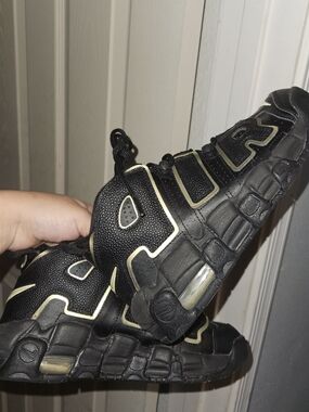 Nike Kids Black and Cream Air-Style Sneakers
